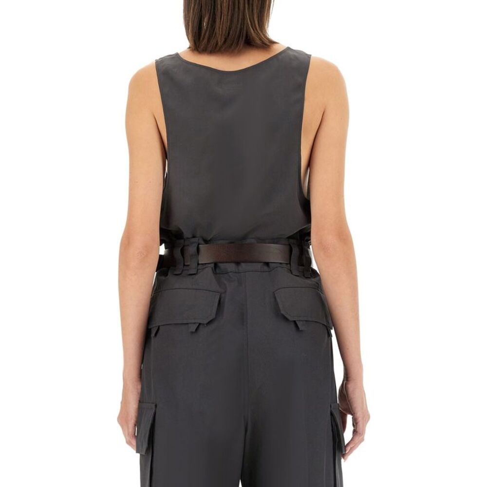 Saint Laurent Women Tank Top "Henley" - Picture 3 of 5